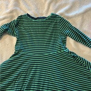 Primary Green and Black Striped Top